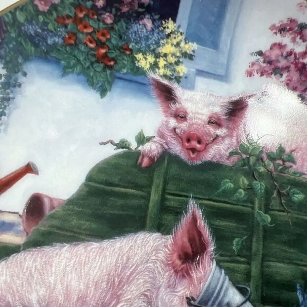 Danbury Mint, Pigs in‎ Bloom, Joan Wright, 